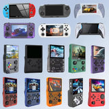 NKIWI G90 7-inch 64GB Portable Retro Gaming consoles collection featuring various designs and displays.